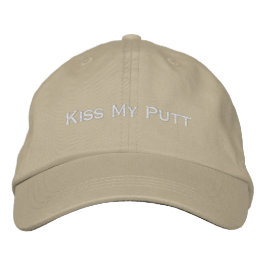 'Kiss My Putt' Lekfull faderlig golfstil Roligt sp Broderad Keps