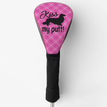 Kiss My Putt Play Dachshund Wood Golf Head Cover