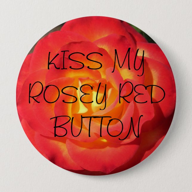 Kiss my rosey Red-knapp Knapp (Framsida)