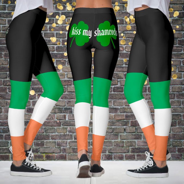 Kiss my shamrocks St. Patrick's Day Leggings (Skapare uppladdad)