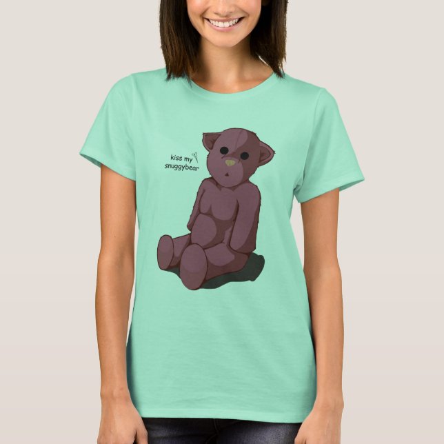 Kiss My Snuggybjörn - Rosa Edition T Shirt (Framsida)