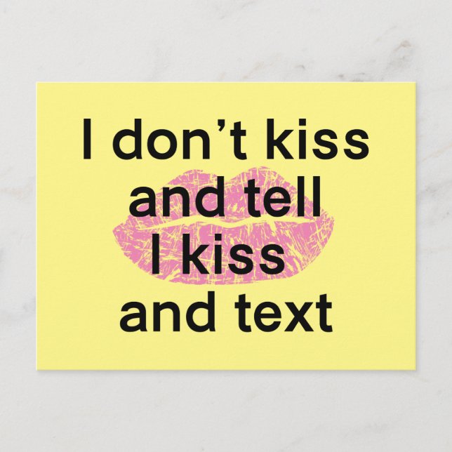 Kiss och text vykort (Framsida)
