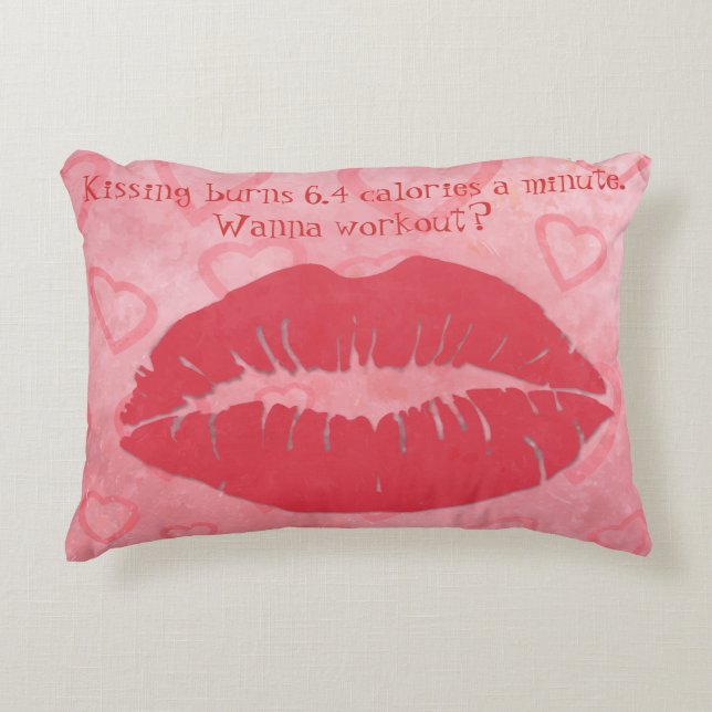 Kiss och workout prydnadskudde (Framsidan)