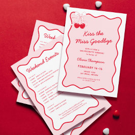 Kiss of miss Adjhelorette Party Inbjudningar