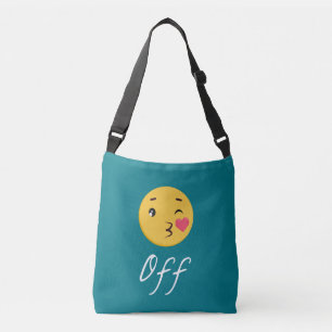 Kiss Off Emogi Funny Sarcastic Humor Trendig Axelväska