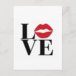 Kiss över Kärlek: Red Läppar Edition-vykort Vykort