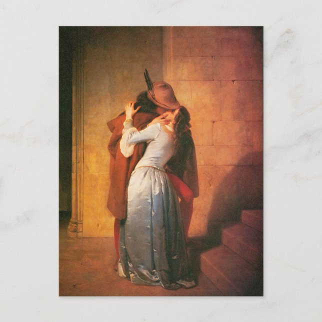 Kiss Postcard av Francesco Hayez Vykort (Framsida)