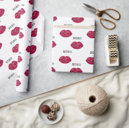 Kiss Red Läppar XOXO Presentpapper