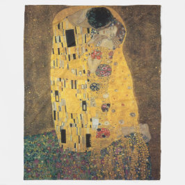 Kiss, ,reproduktion,Gustav Klimt-målning,konst Fleecefilt