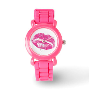 Kiss, Rosa Läppar Armbandsur