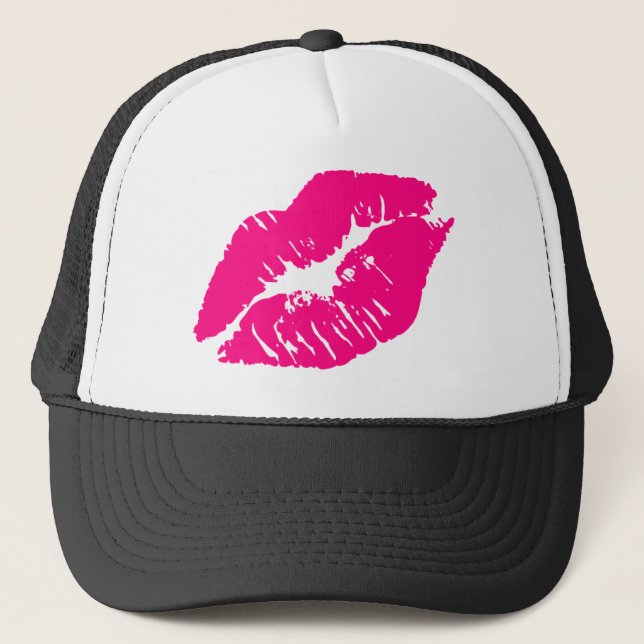 Kiss Rosa Läppar Keps (Framsida)