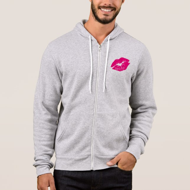 Kiss Rosa Läppar T Shirt (Framsida)