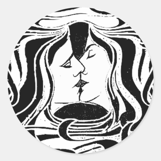 Kiss Runt Klistermärke (Framsida)