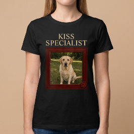 Kiss Specialist Rolig Hund Foto T Shirt