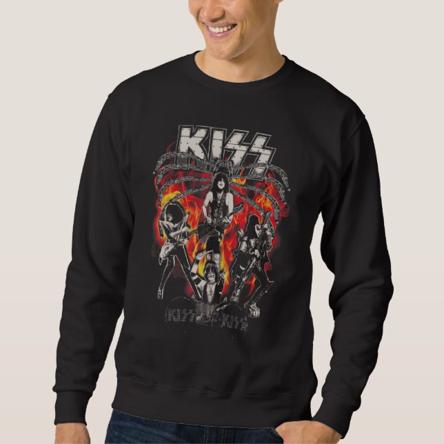 Kiss Spider Stage Lång Ärmad Tröja (Framsida)