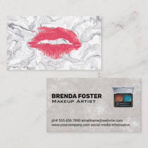 Kiss Stain Marble Background Visitkort