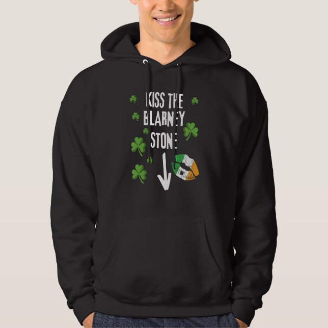 Kiss The Blarney Stone St Patricks Irish Sayings   Hoodie (Framsida)