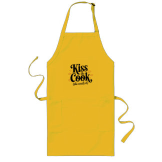 Kiss the Cook Apron - hon behöver det Långt Förkläde