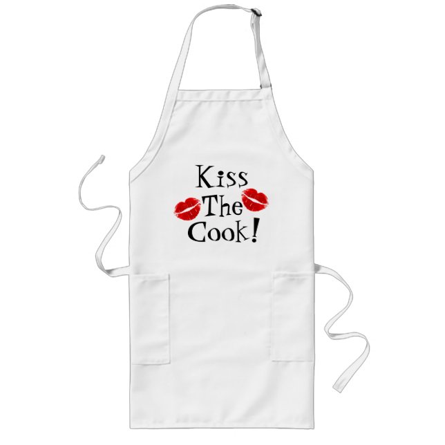 Kiss the Cook Apron Långt Förkläde (Framsidan)