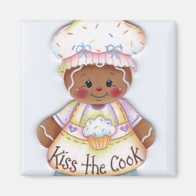 Kiss the Cook Gingertea Chef Magnet (Framsidan)