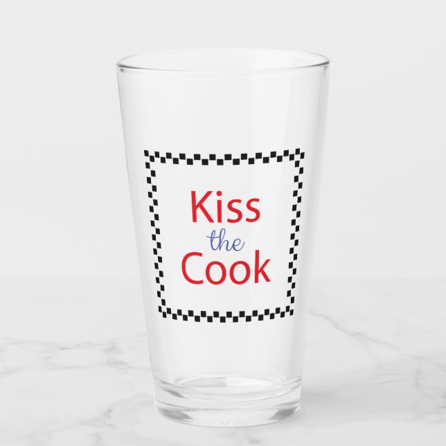 Kiss the Cook Glass Glaskopp (Framsida)