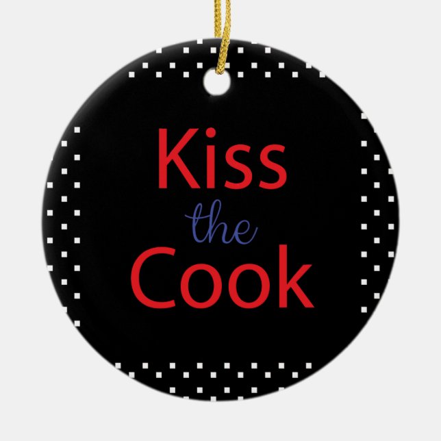Kiss the Cook Julgransprydnad Keramik (Framsidan)