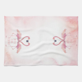 Kiss the Cook | Kissing Flamingos Kitchen Towel Kökshandduk