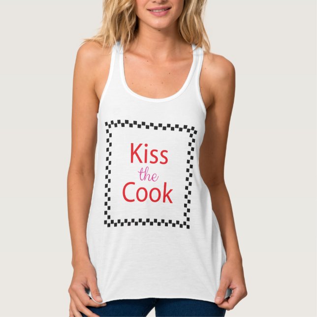 Kiss the Cook Linne Med Racerback (Framsida)