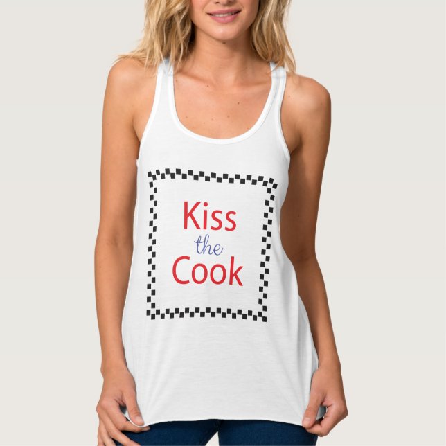 Kiss the Cook Linne Med Racerback (Framsida)