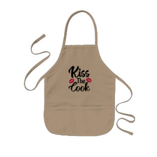 Kiss The Cook, Lung Novelty Gift, Lung Cook Barnförkläde