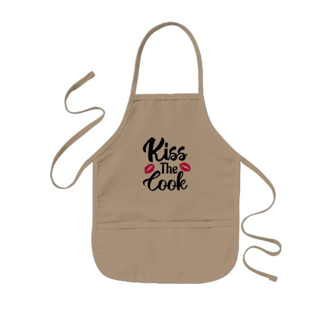 Kiss The Cook, Lung Novelty Gift, Lung Cook Barnförkläde (Framsidan)