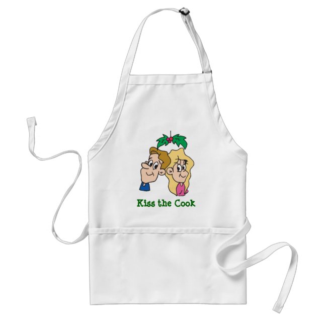 Kiss the Cook Mistletoe Apron Förkläde (Framsidan)