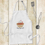 Kiss the Cook Mysigt Kitchen Förkläde<br><div class="desc">Apron med en enkel söt skål med hjärtmotiv och utbytbar text som lyder "Kiss The Cook". Koordinater med Min mormors recept Retro Play-bindemedel och andra utformningar i den Mysiga köksinsamlingen vid Pinkladybugs på Zazzle.</div>