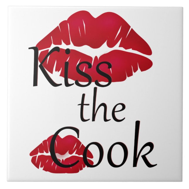 Kiss the Cook Tile Kakelplatta (Framsidan)