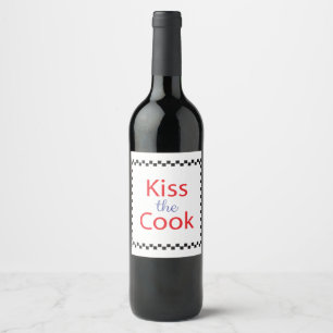 Kiss the Cook Vinflaska Etikett