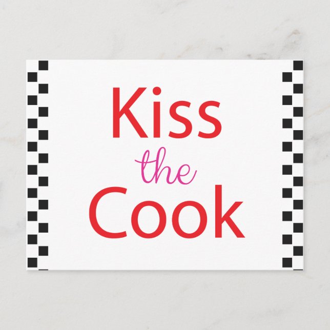 Kiss the Cook Vykort (Framsida)