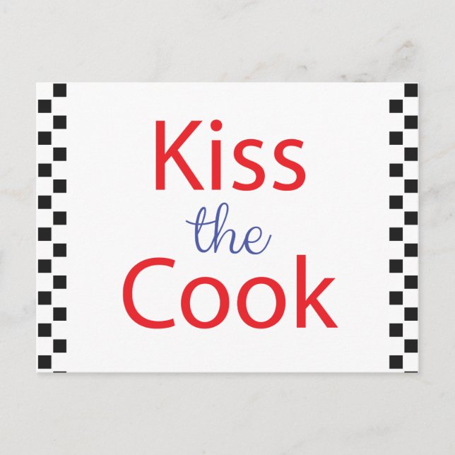 Kiss the Cook Vykort (Framsida)