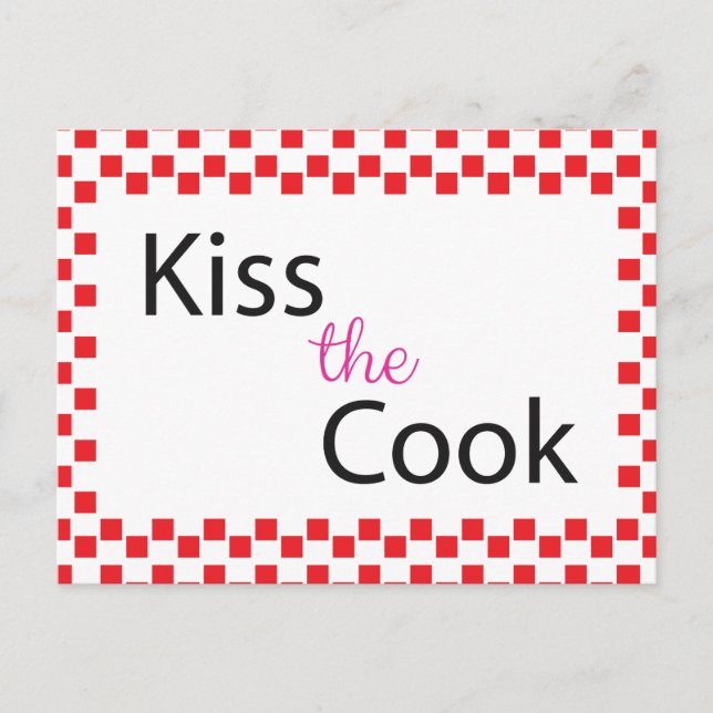 Kiss the Cook Vykort (Framsida)