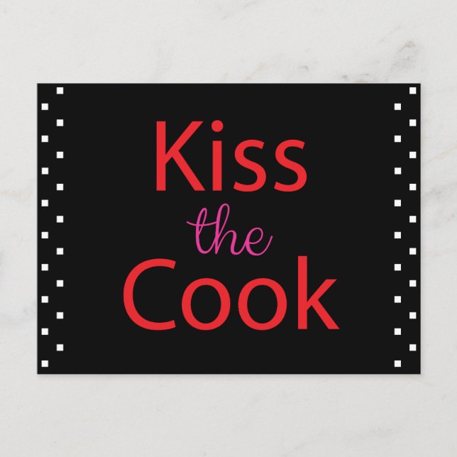 Kiss the Cook Vykort (Framsida)