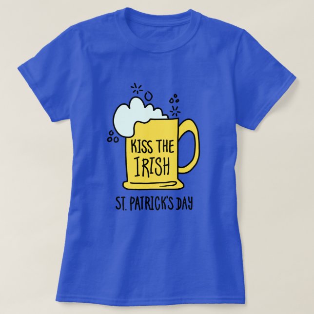 Kiss the Irish Beer St. Patrick’s Day T Shirt (Design framsida)