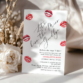 Kiss the Miss AdjAdjhelorette Party Inbjudningar