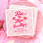 Kiss the Miss AdjAdjungBachelorette Pappersservett<br><div class="desc">Öka din kyss fröken Adjö firande med personligen bachelorette napkins! Perfekt för en kyss, miss Adjhelorette, de kostym teman som Valentineser Bachelorette Party, Red and Rosa Bachelorette Party, Drunk i Kärlek Bachelorette eller ett glamoröst Vegas Bachelorette Party. Idealiskt för ett Rosa Bachelorette Party, Lucky i Kärlek Bachelorette Party, eller Perfekten...</div>