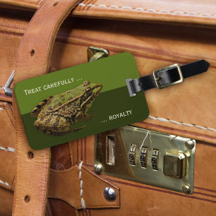 Kiss the Prince Funny Frog Luggage Tag Bagagebricka