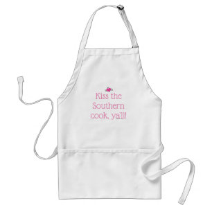 "Kiss the Southern Cook, Ya'll!" - Rosa Heart! Förkläde