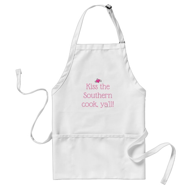"Kiss the Southern Cook, Ya'll!" - Rosa Heart! Förkläde (Framsidan)
