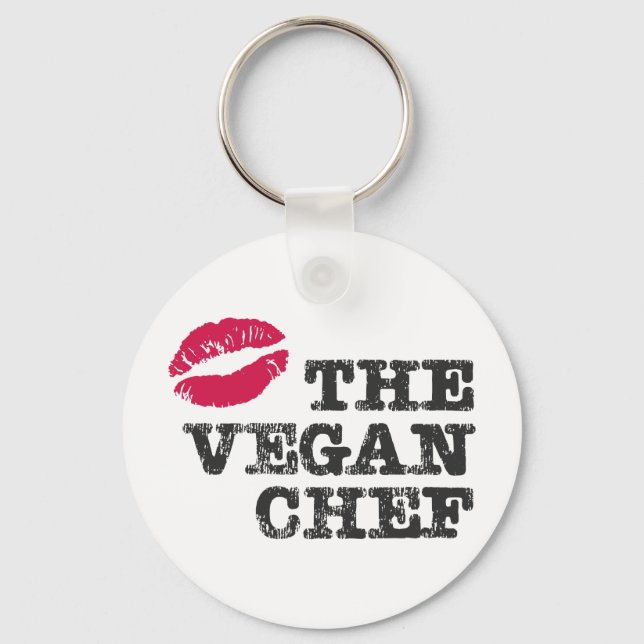 Kiss the Vegan Chef Nyckelring (Framsida)