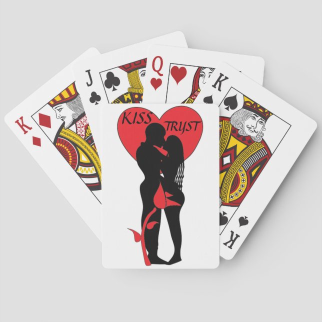 KISS TRYST PLAYST CARDS CASINOKORT (Baksidan)