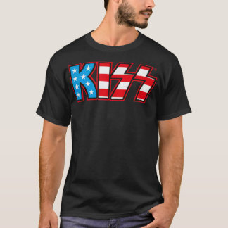 KISS unisex child Classic KISS USA Logotyp T Shirt