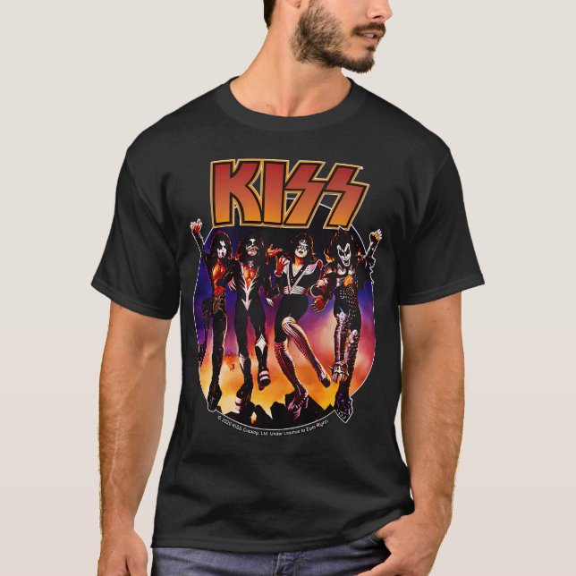KISS (Vintage Design) T Shirt (Framsida)