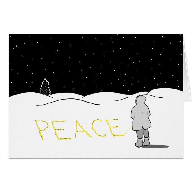 Kissa ändringen som du önskar att se: Fred Hälsningskort (Framsidan Horizontal)